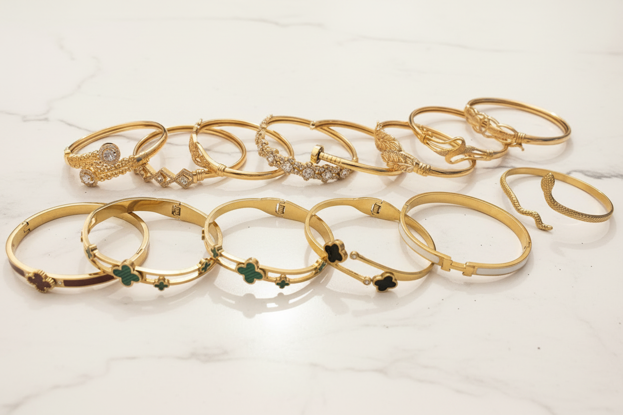 Collection Bracelets Joncs Dorés