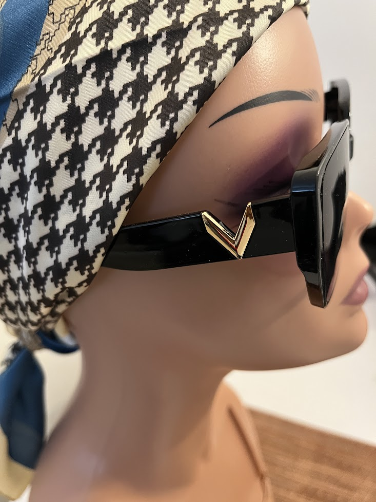 Lunettes "Black V Signature" _ Noir & Doré